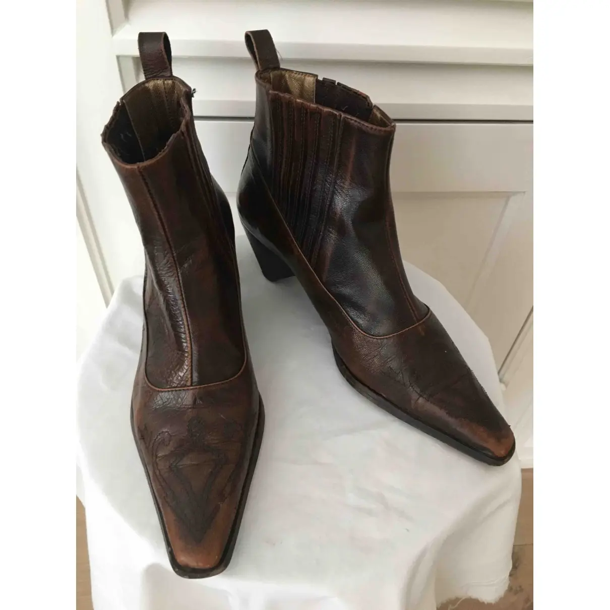 Buy Robert Clergerie Leather western boots online