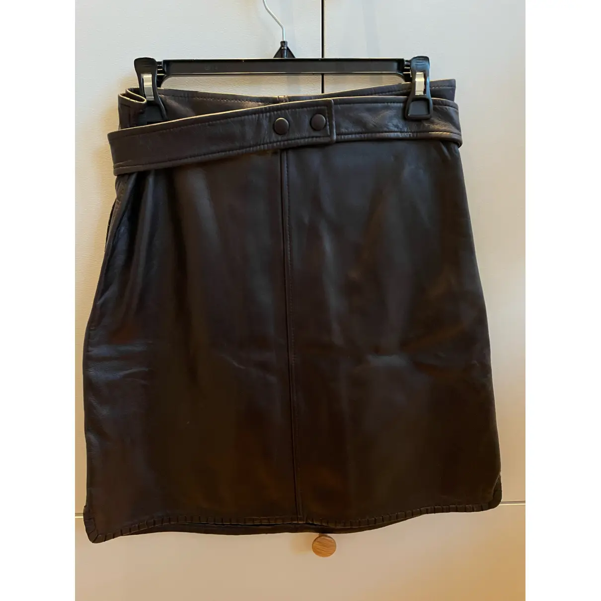 Buy Ganni Spring Summer 2019 leather mini skirt online