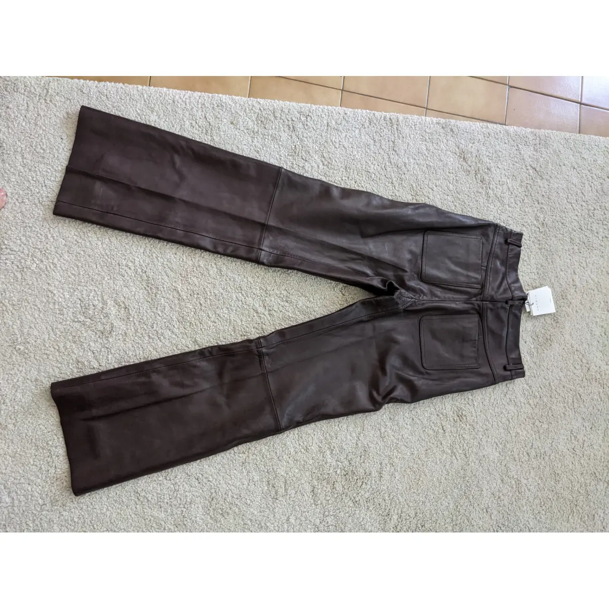 Buy Sandro Spring Summer 2021 leather trousers online