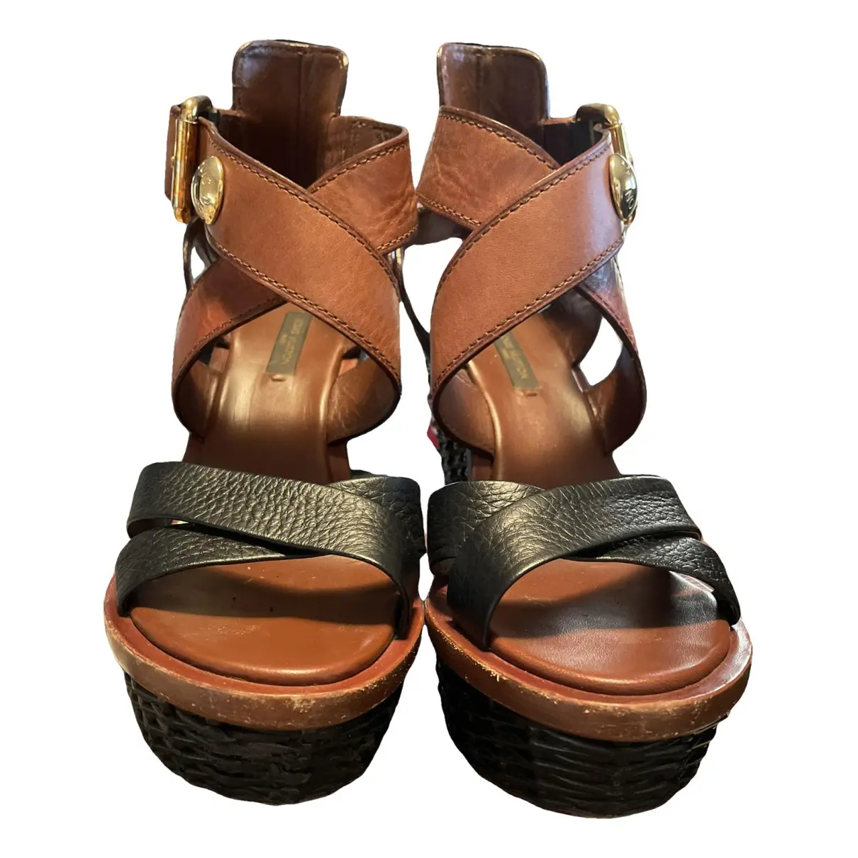 Star trail leather sandals