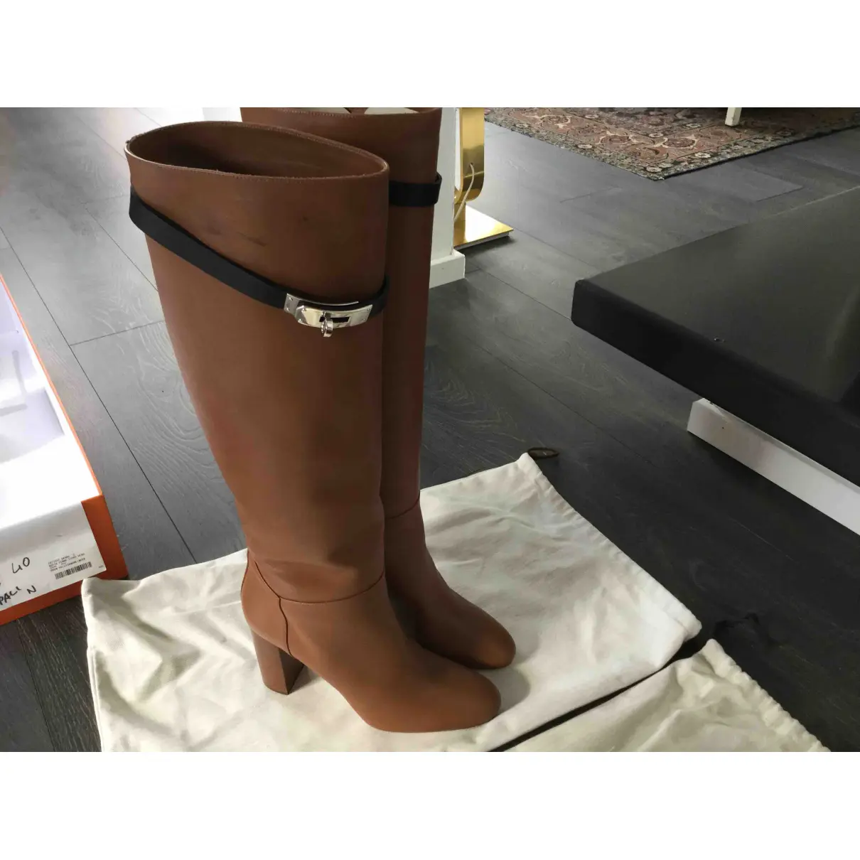 Buy Hermès Story leather boots online