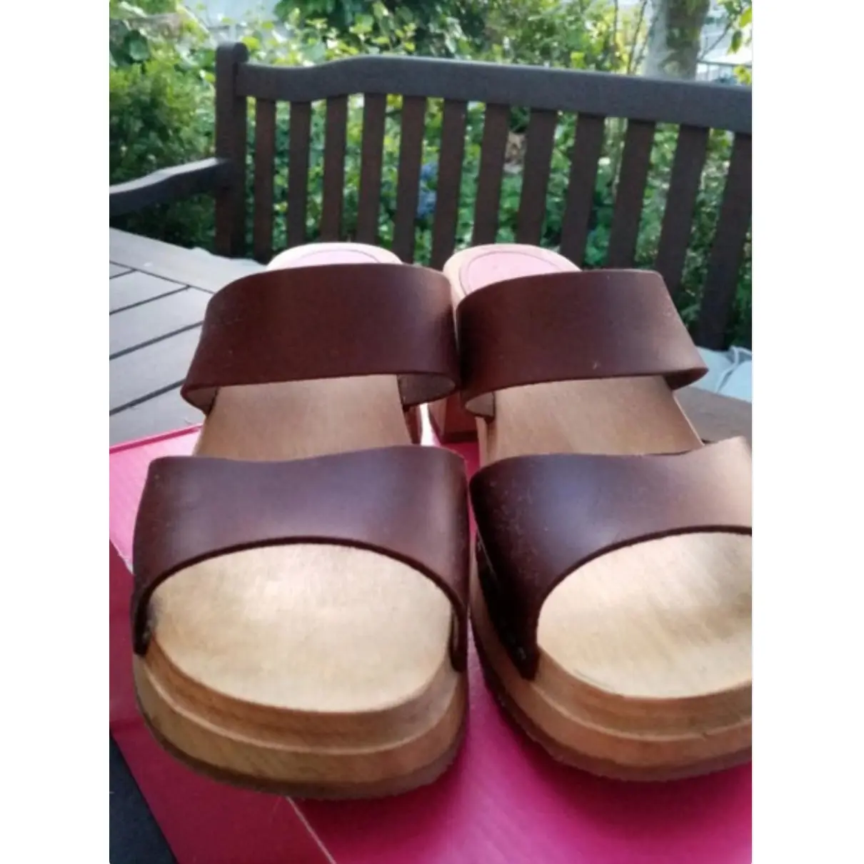 Buy Swedish Hasbeens Leather mules & clogs online