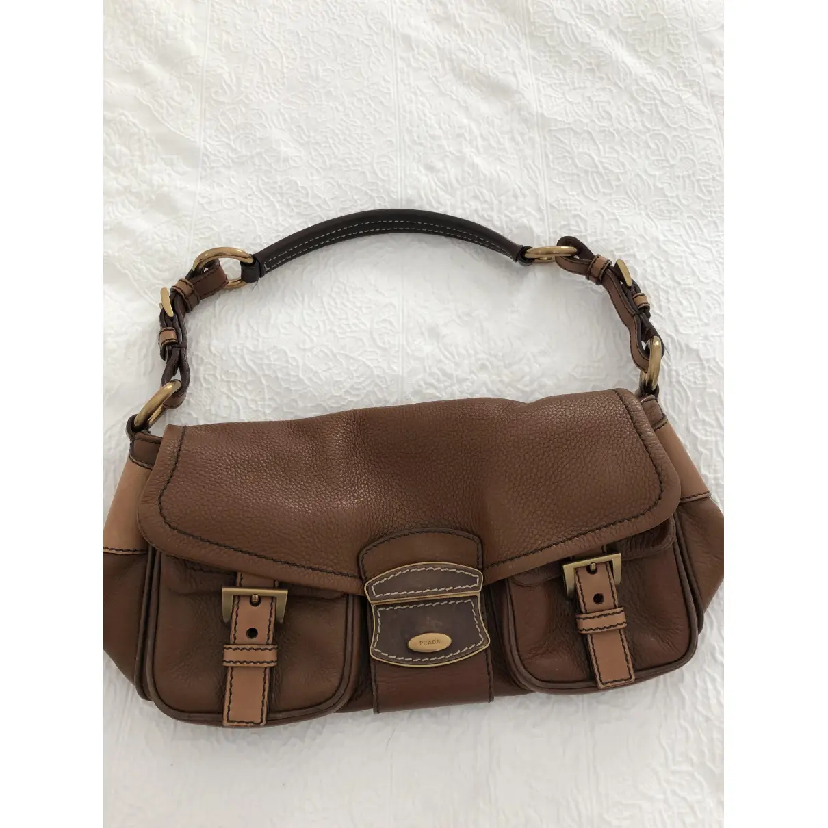 Tessuto leather handbag Prada - Vintage