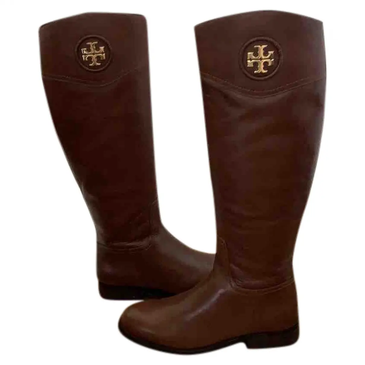 Leather riding boots Tory Burch