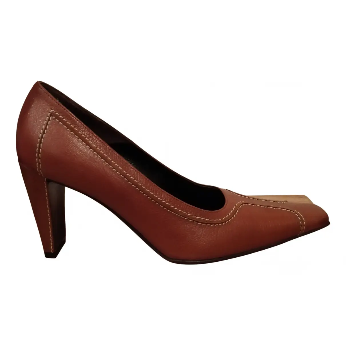 Triangle Heel leather heels Celine