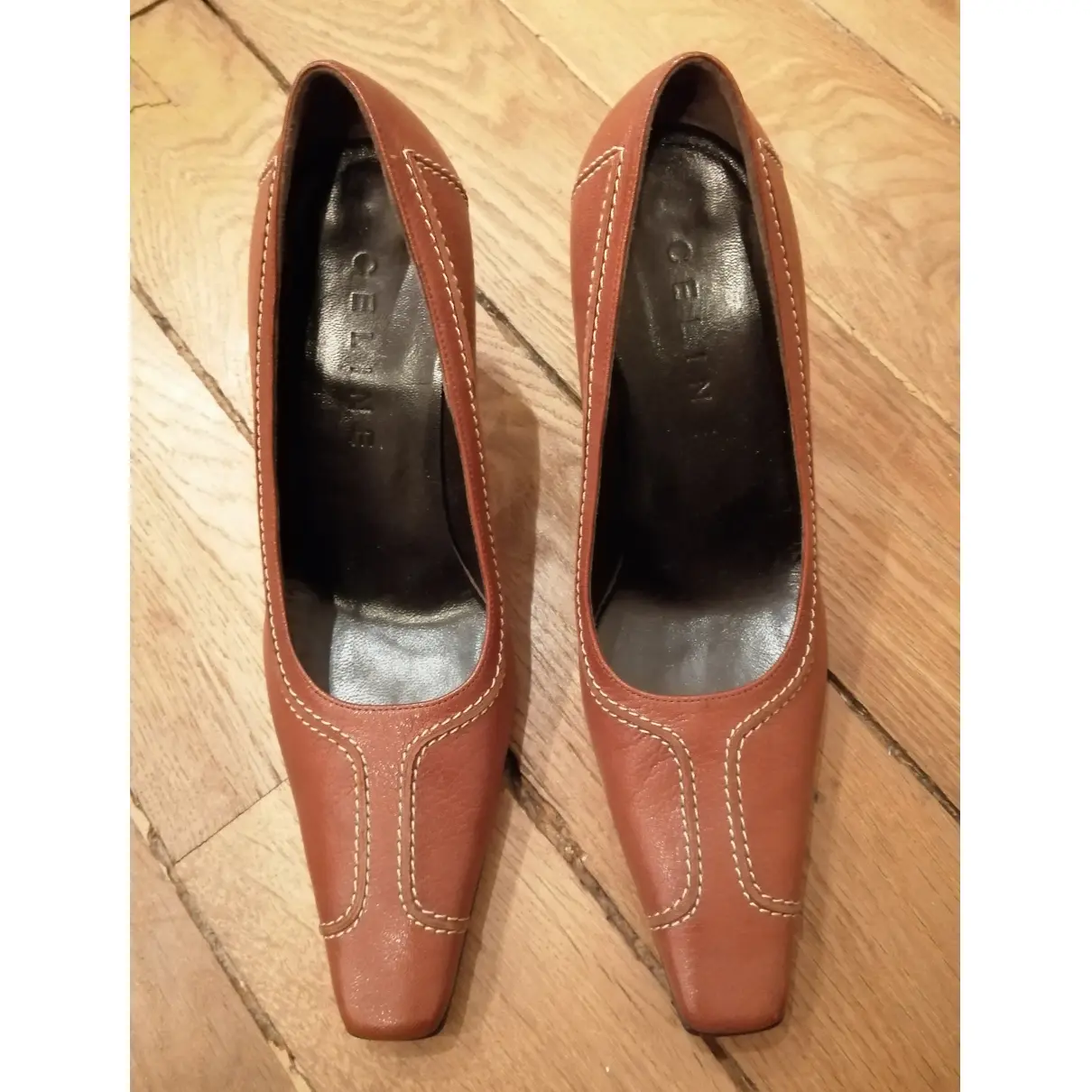 Buy Celine Triangle Heel leather heels online