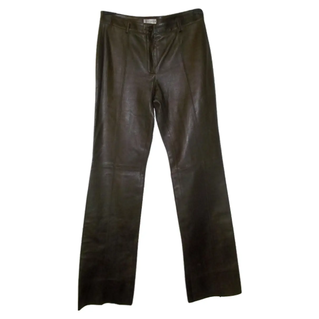 Brown Leather Trousers Celine