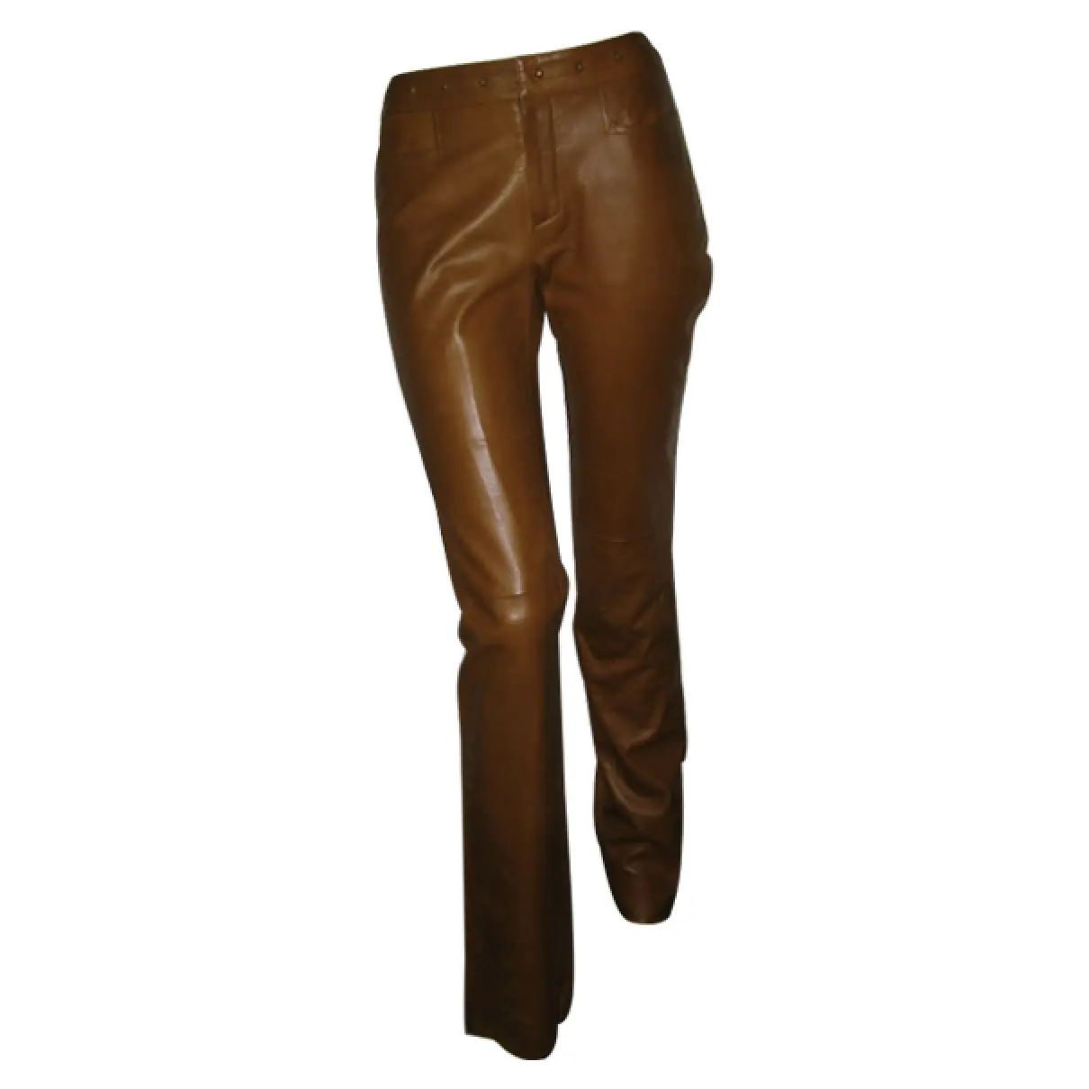 Brown Leather Trousers Gucci