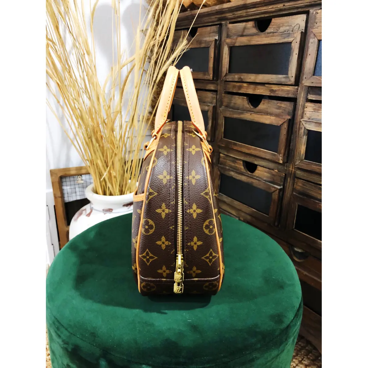 Trouville leather handbag Louis Vuitton