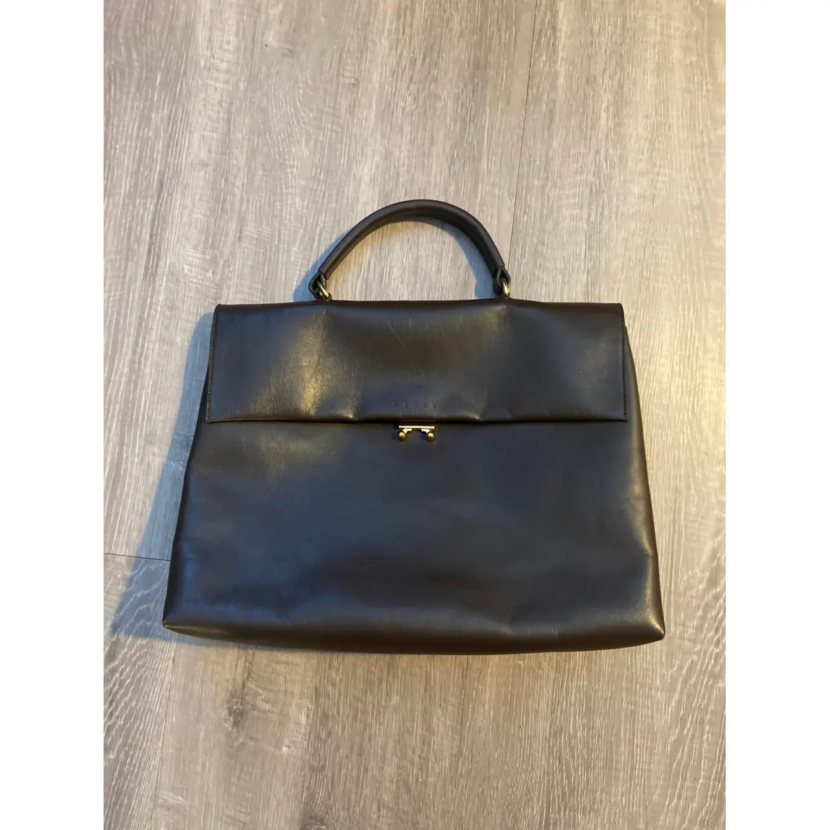 Buy Marni Trunk leather handbag online