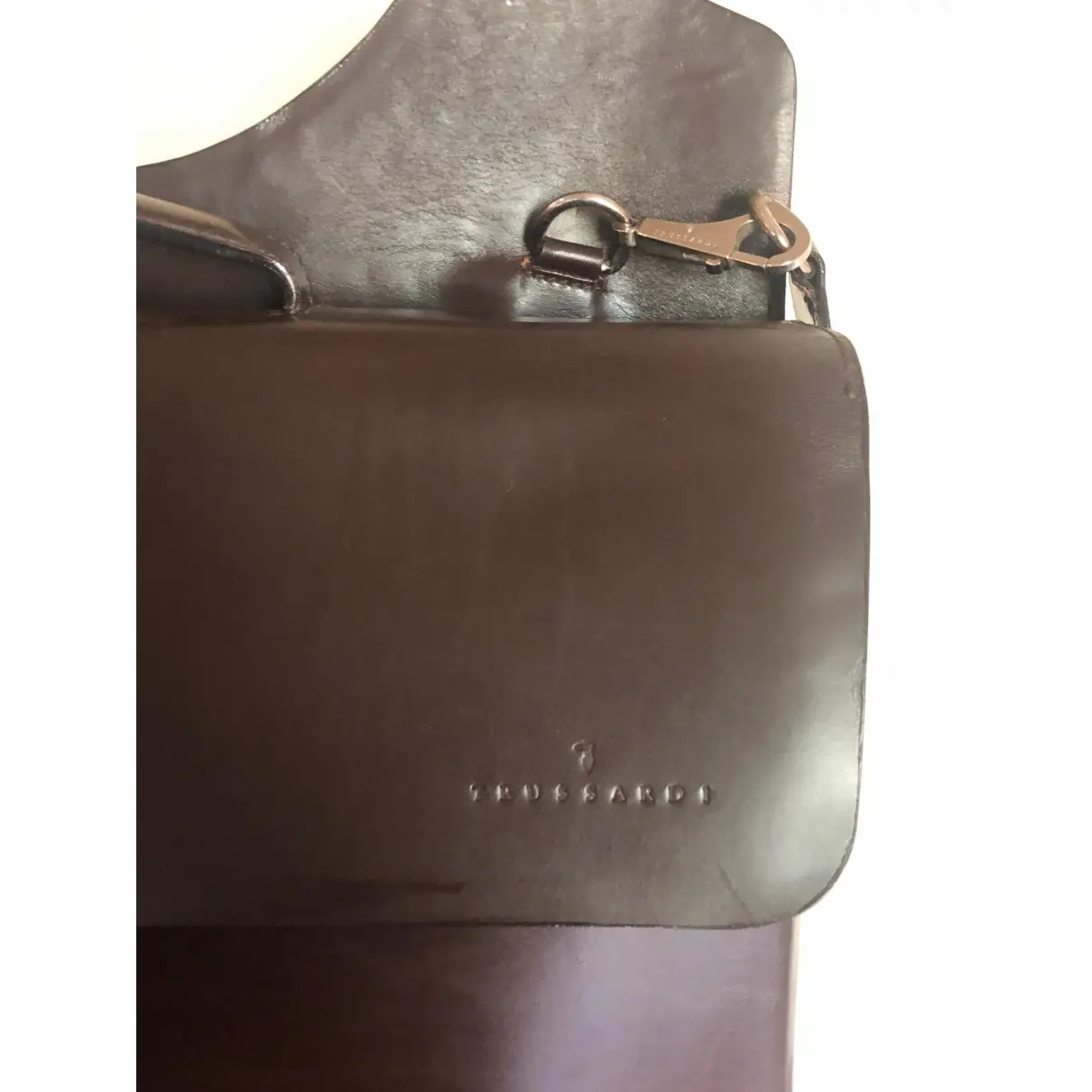 Leather satchel Trussardi - Vintage
