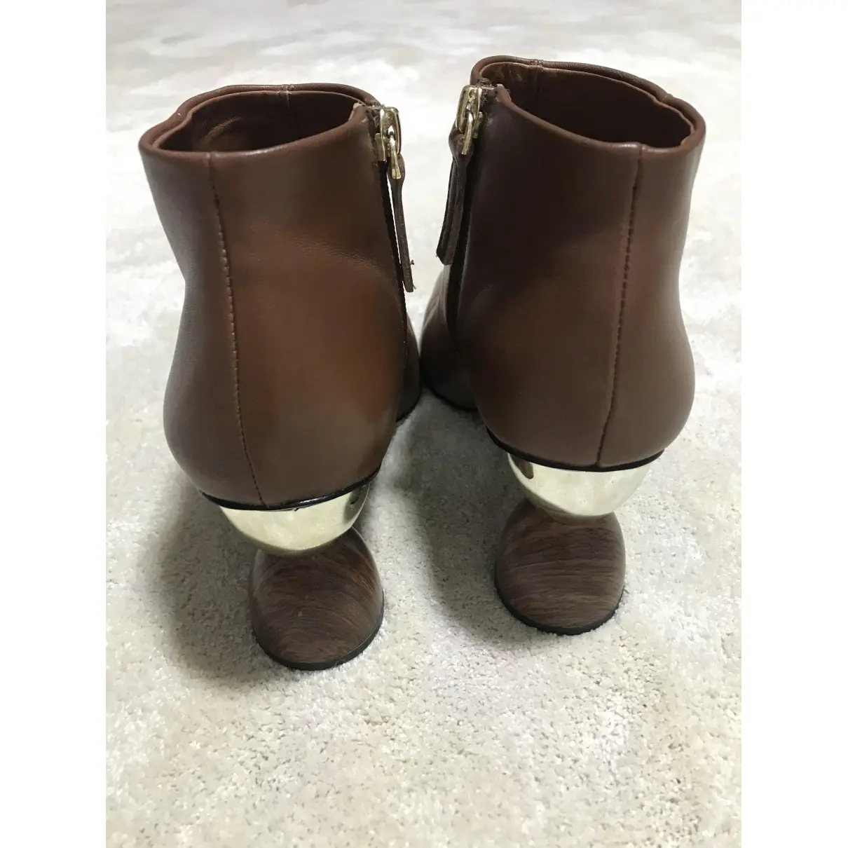 Uterque Leather biker boots for sale