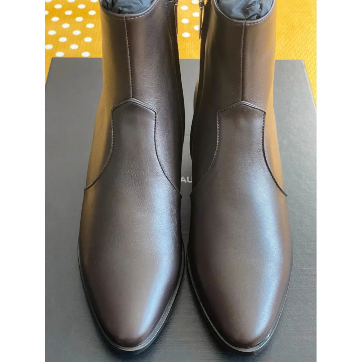 West Chelsea leather western boots Saint Laurent