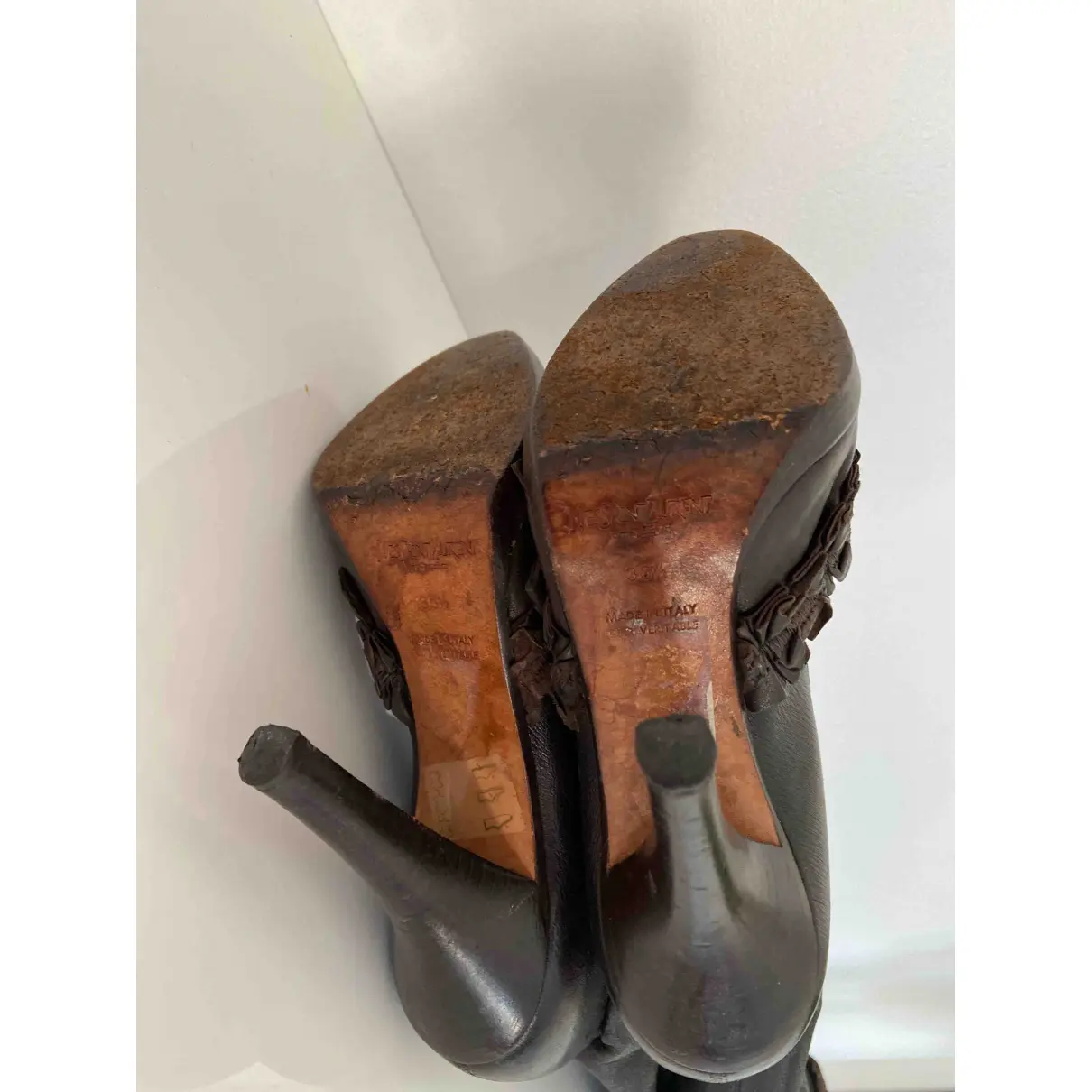 Leather boots Yves Saint Laurent - Vintage