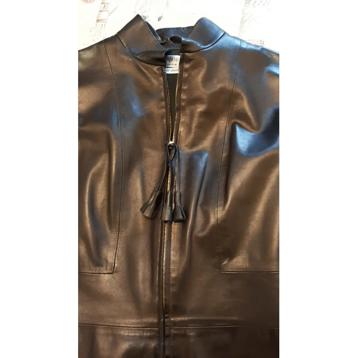 Leather mini dress Yves Saint Laurent