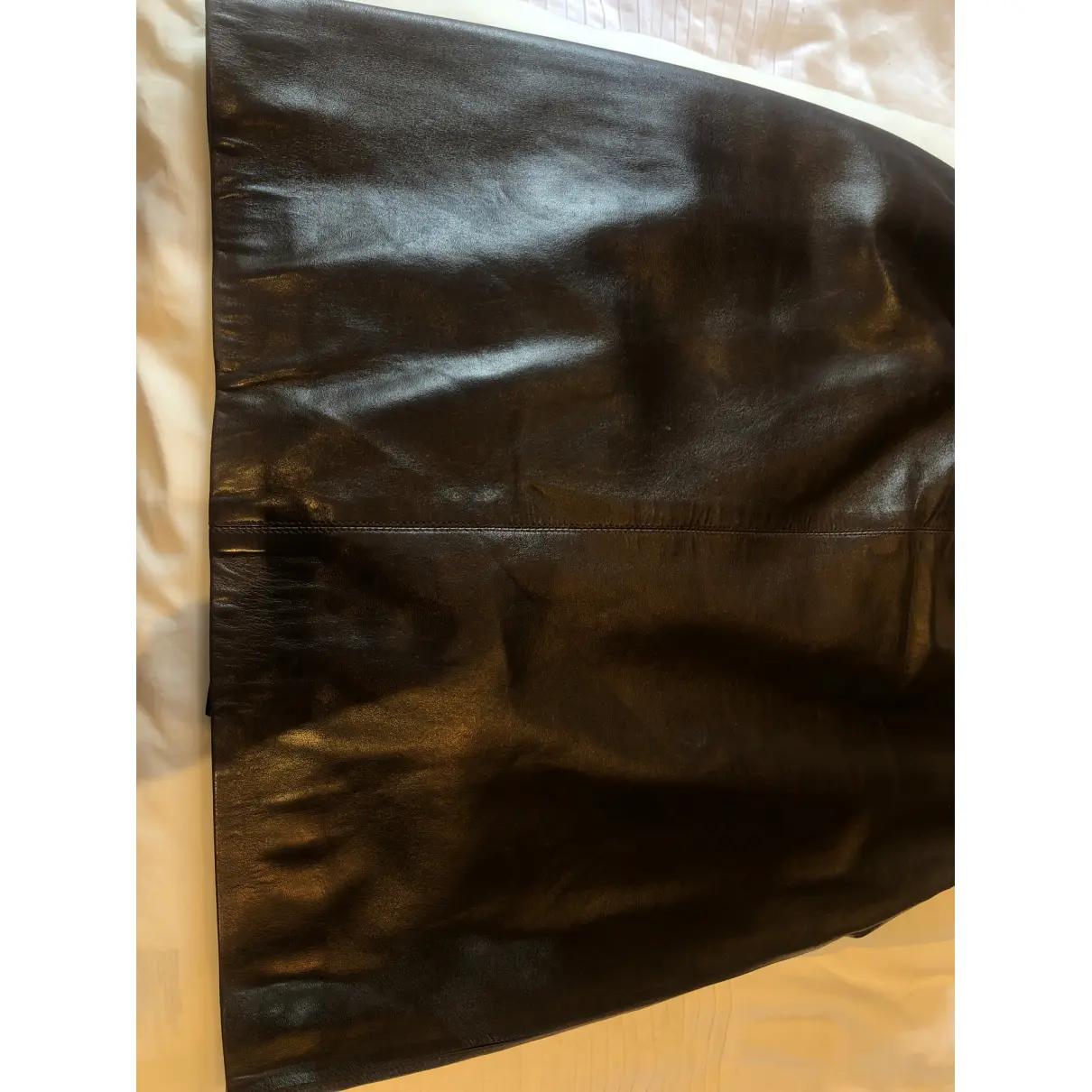 Leather mid-length skirt Yves Saint Laurent - Vintage