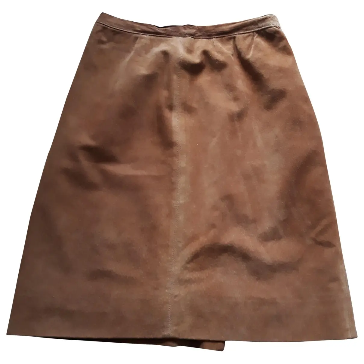 Leather mid-length skirt Yves Saint Laurent - Vintage