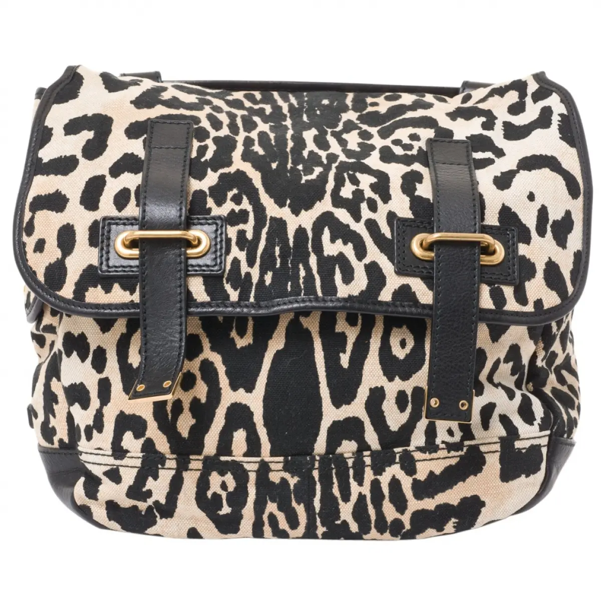 Leopard print Cloth Handbag Yves Saint Laurent