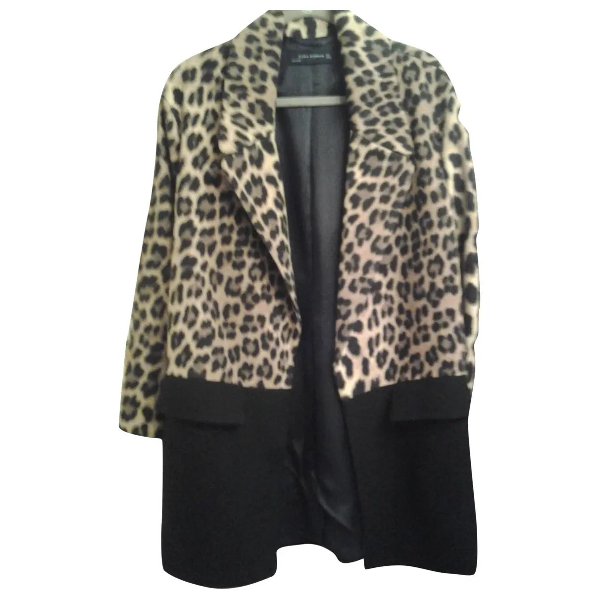 Leopard print Wool Coat Zara