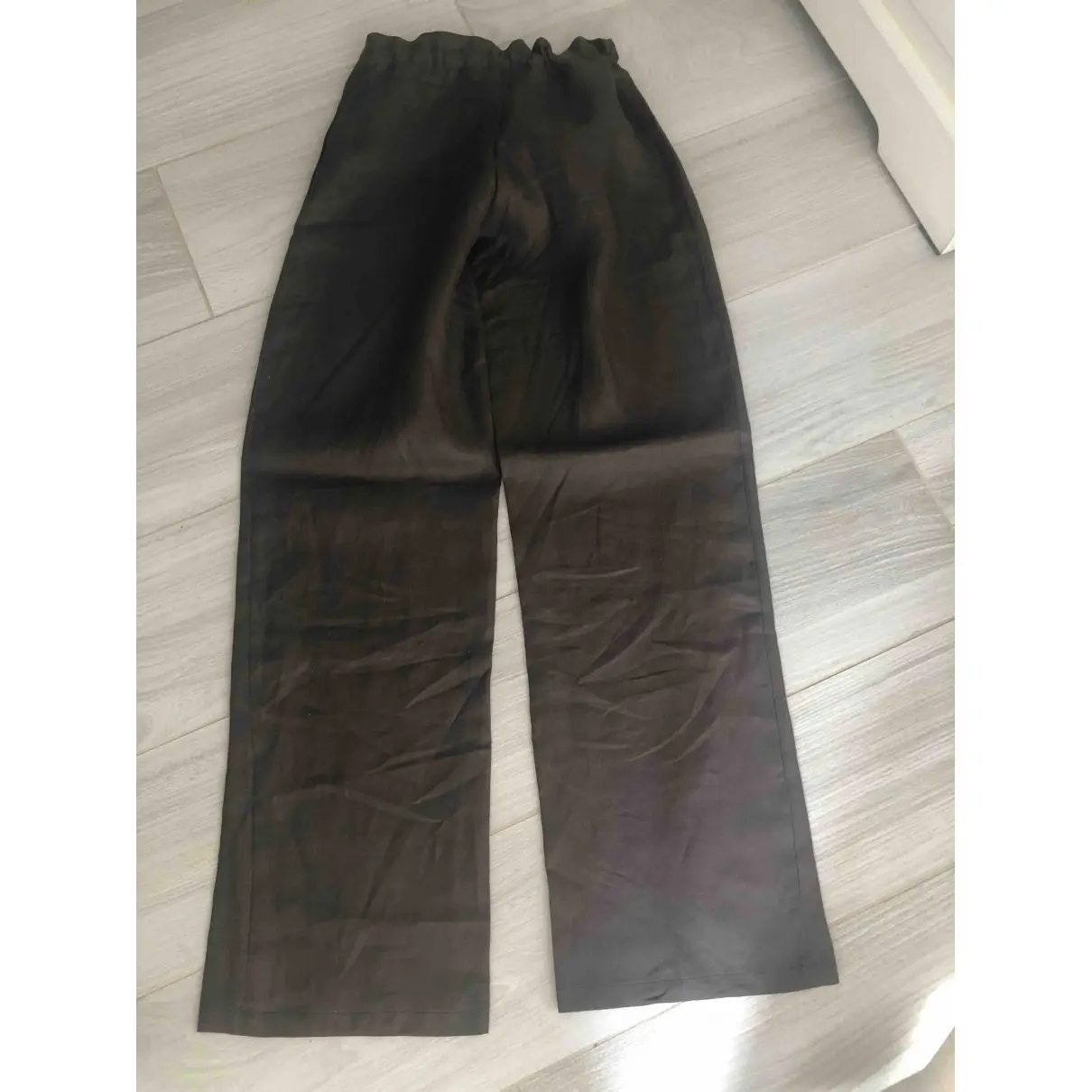 100% Capri Linen straight pants for sale