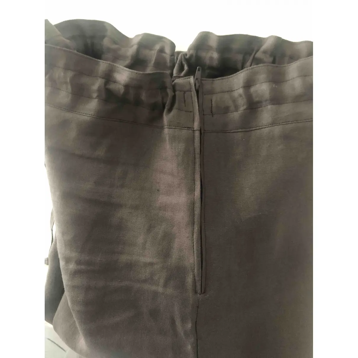 Linen straight pants 100% Capri