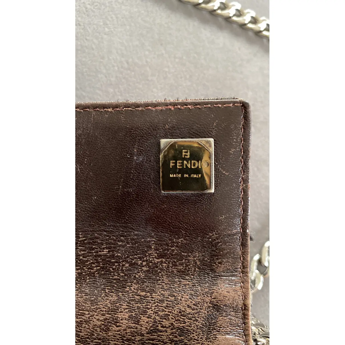 Baguette linen handbag Fendi - Vintage