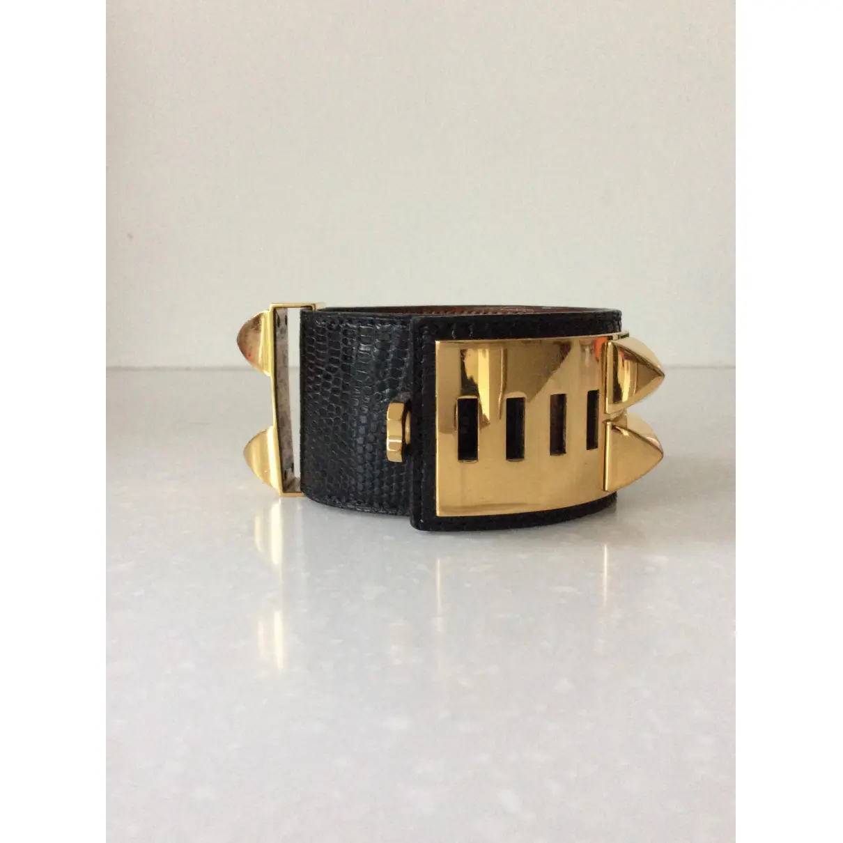 Hermès Collier de chien lizard bracelet for sale