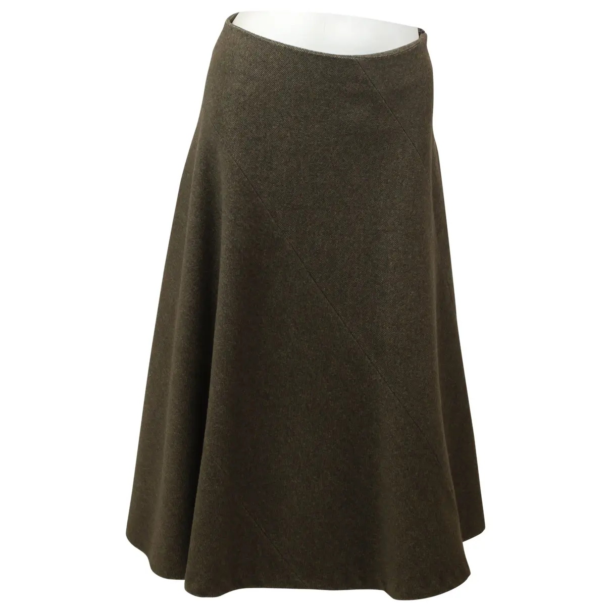 Mid-length skirt, in wool Olivier Theyskens