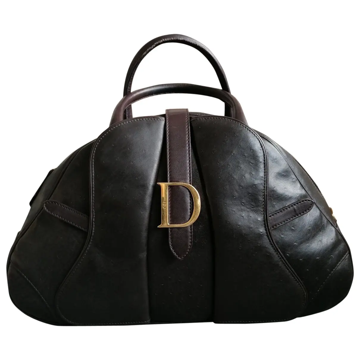 Saddle Bowler ostrich handbag Dior - Vintage