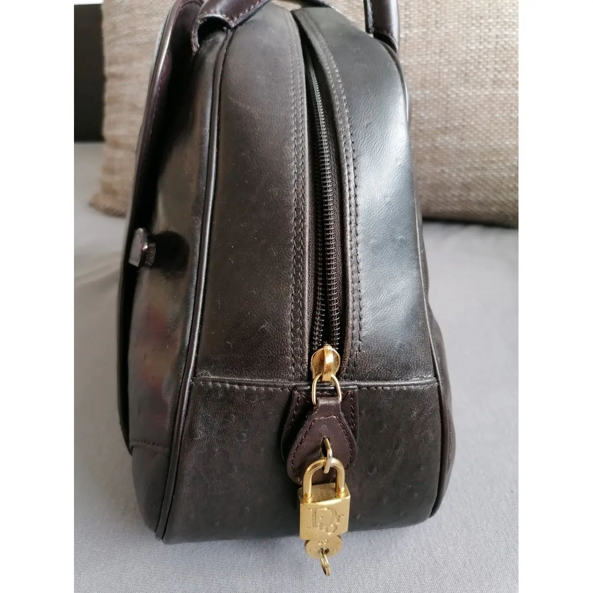 Buy Dior Saddle Bowler ostrich handbag online - Vintage