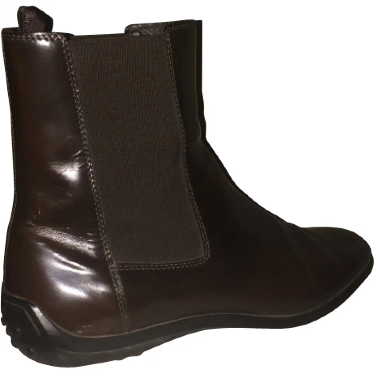 Brown Patent leather Ankle boots Tod's