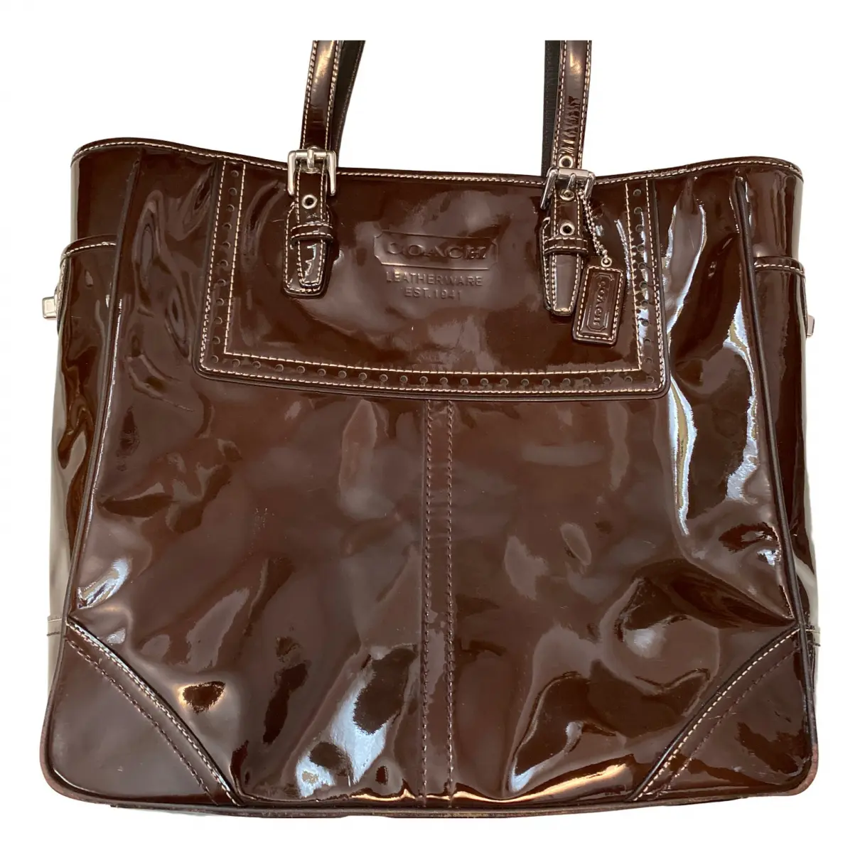 Patent leather tote Coach