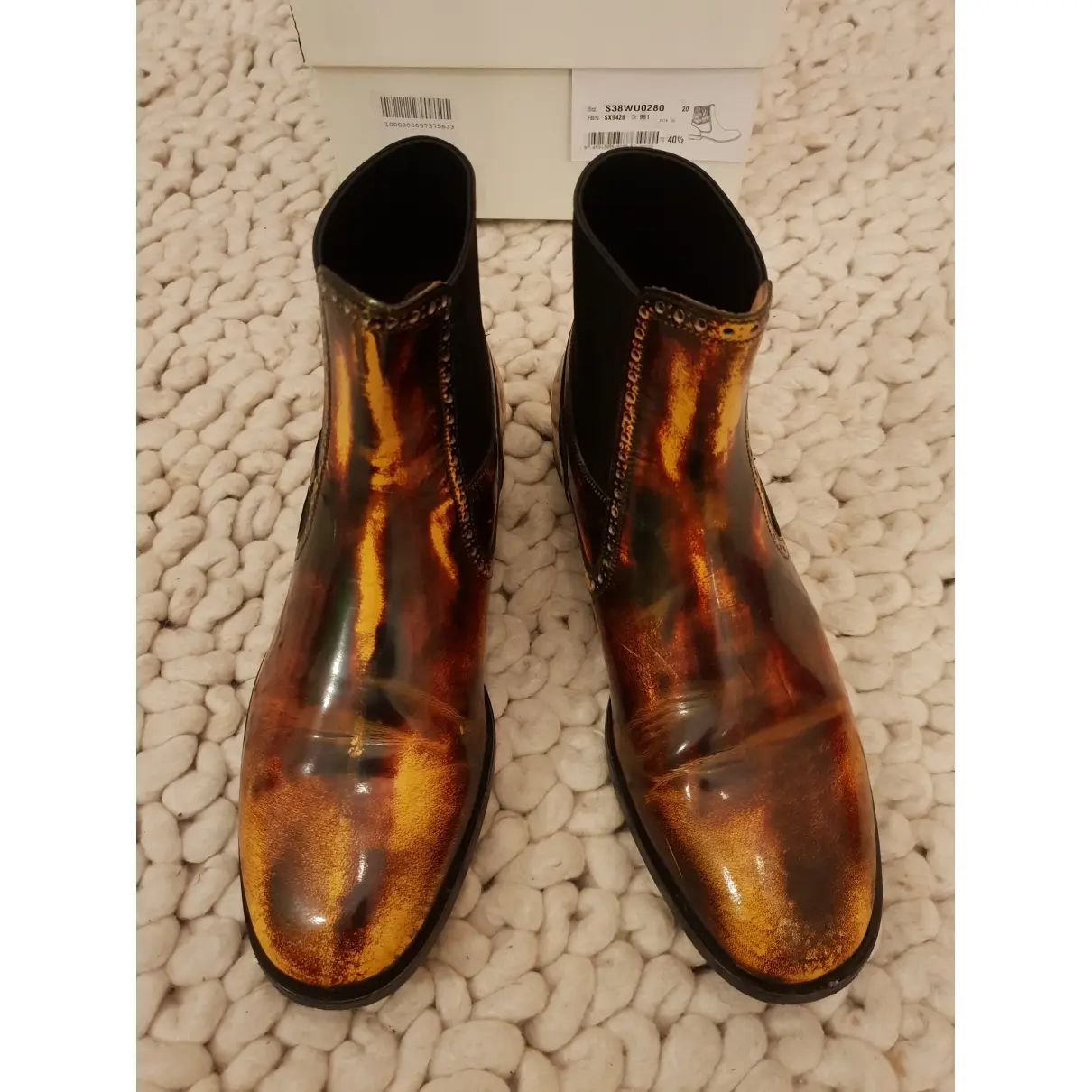 Buy Maison Martin Margiela Patent leather ankle boots online