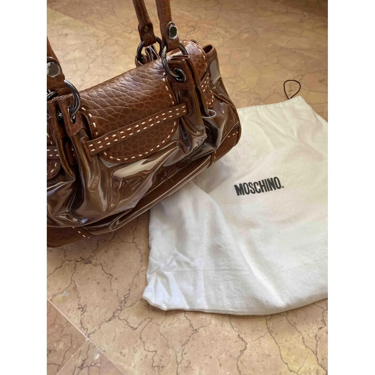 Buy Moschino Patent leather handbag online