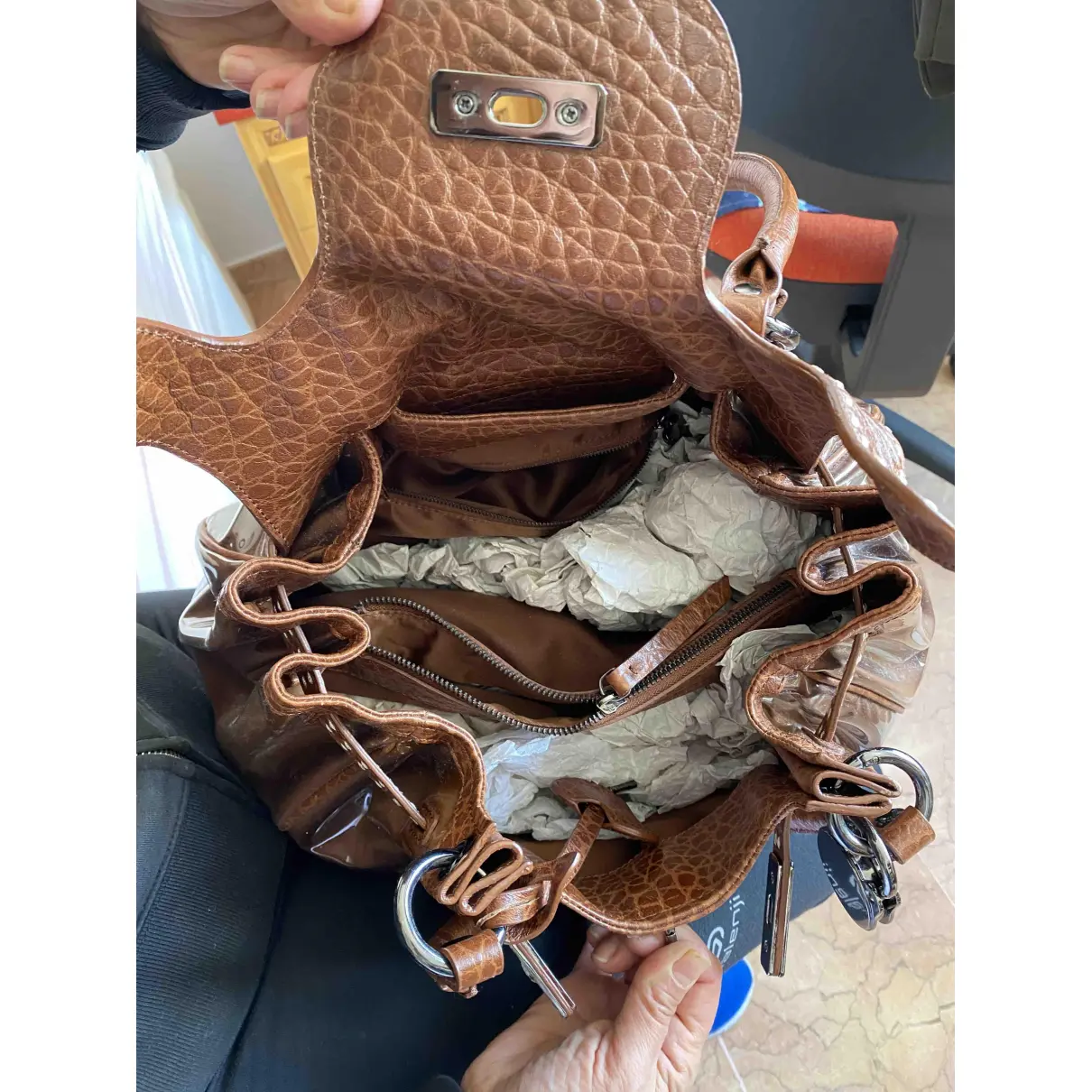 Patent leather handbag Moschino