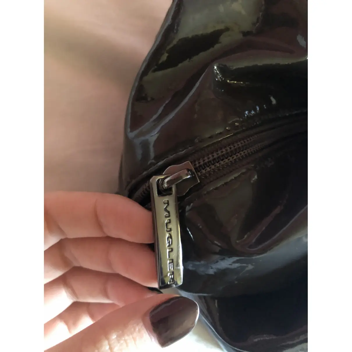 Patent leather handbag Mugler