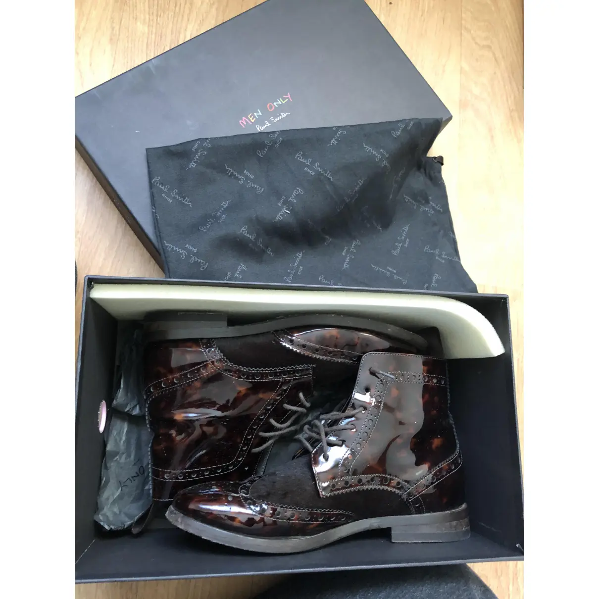 Patent leather lace ups Paul Smith