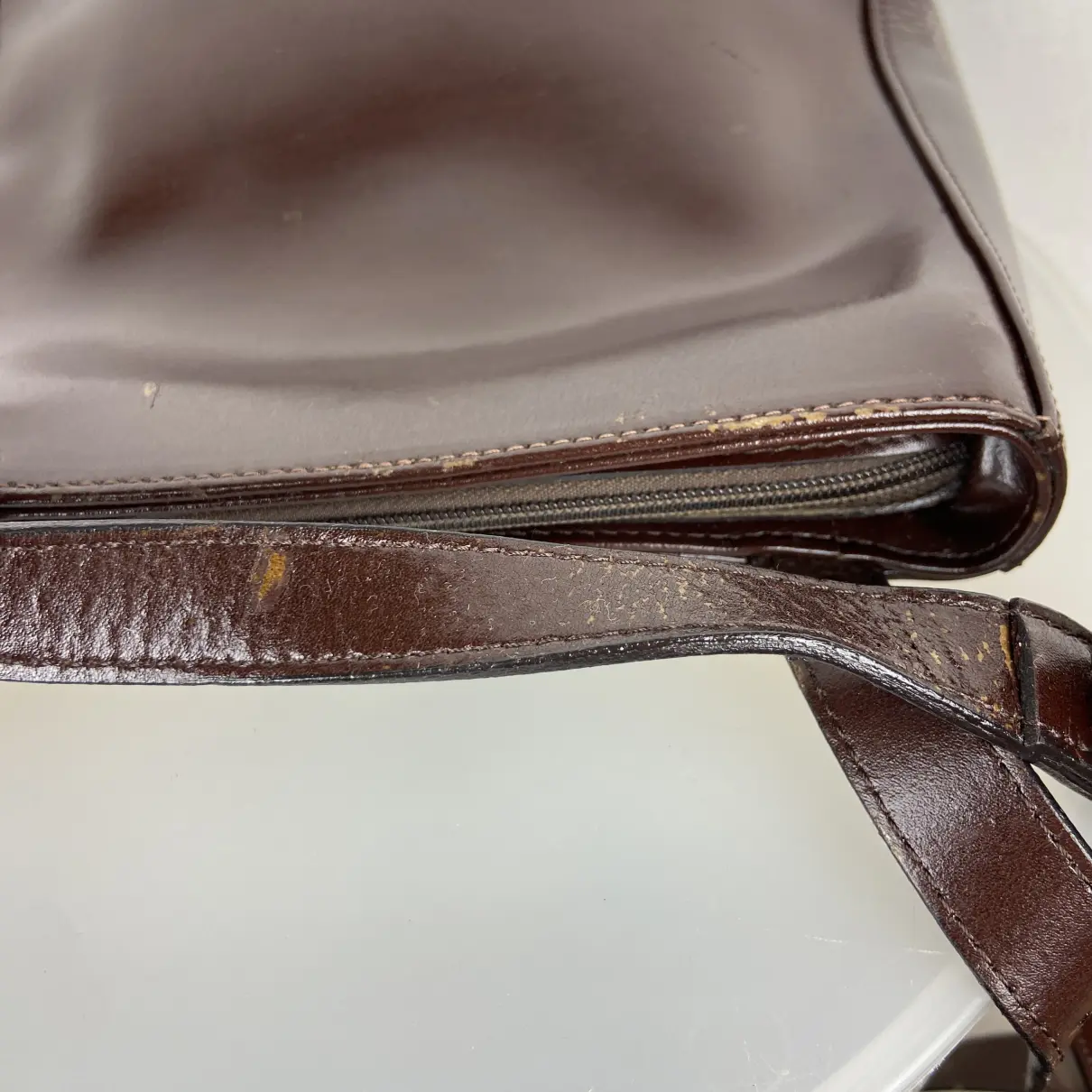 Roseau patent leather crossbody bag Longchamp - Vintage