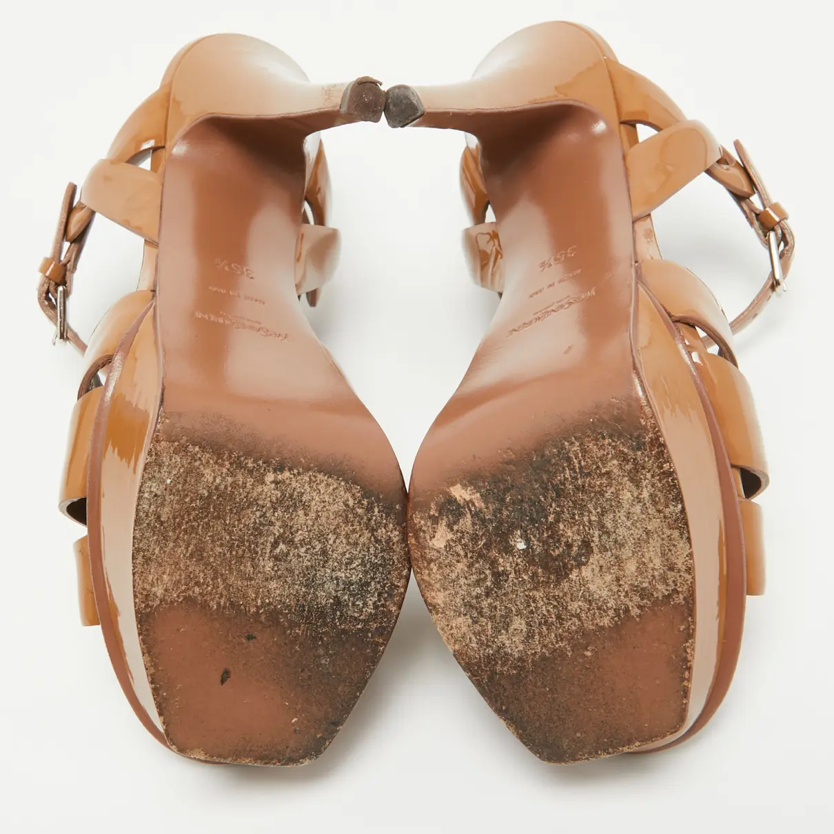 Patent leather sandal Yves Saint Laurent - Vintage