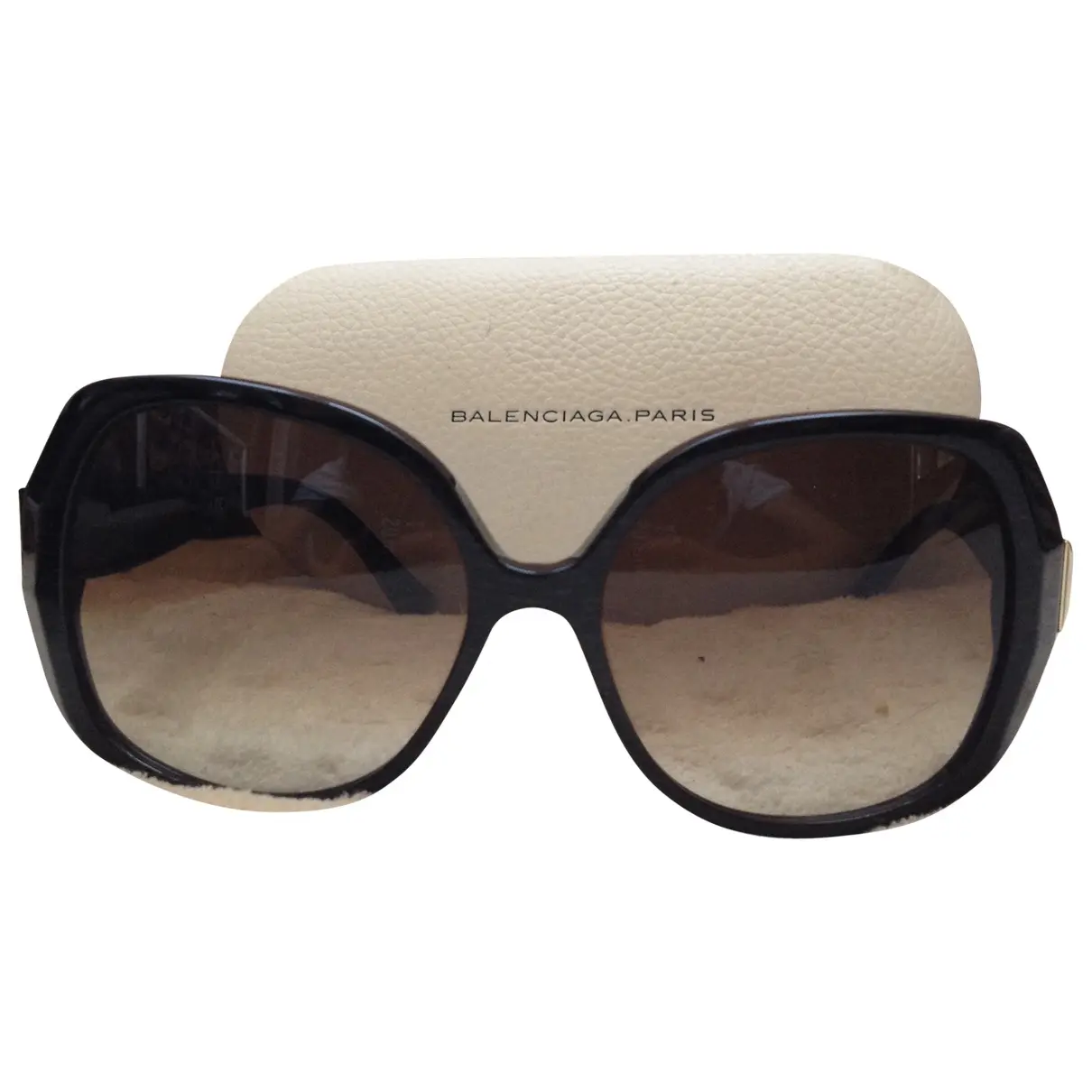 Brown Plastic Sunglasses Balenciaga