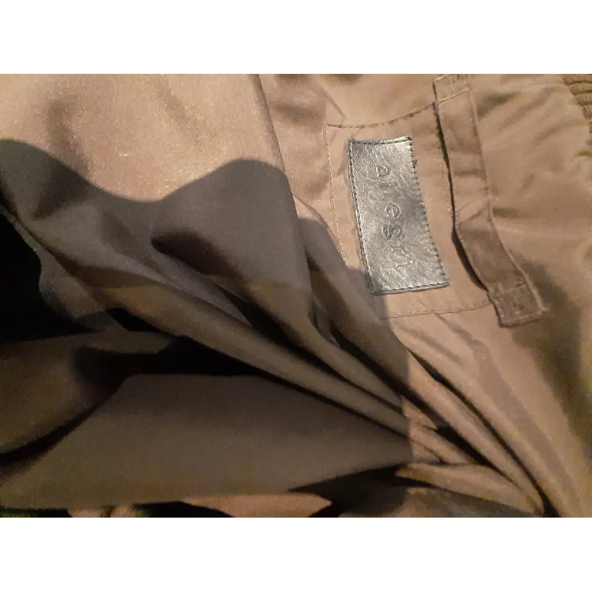 Brown Polyester Coat Allegri