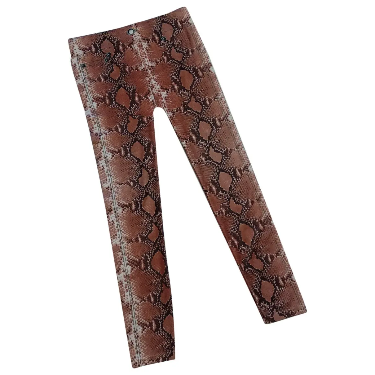 Brown Polyester Trousers Max Mara