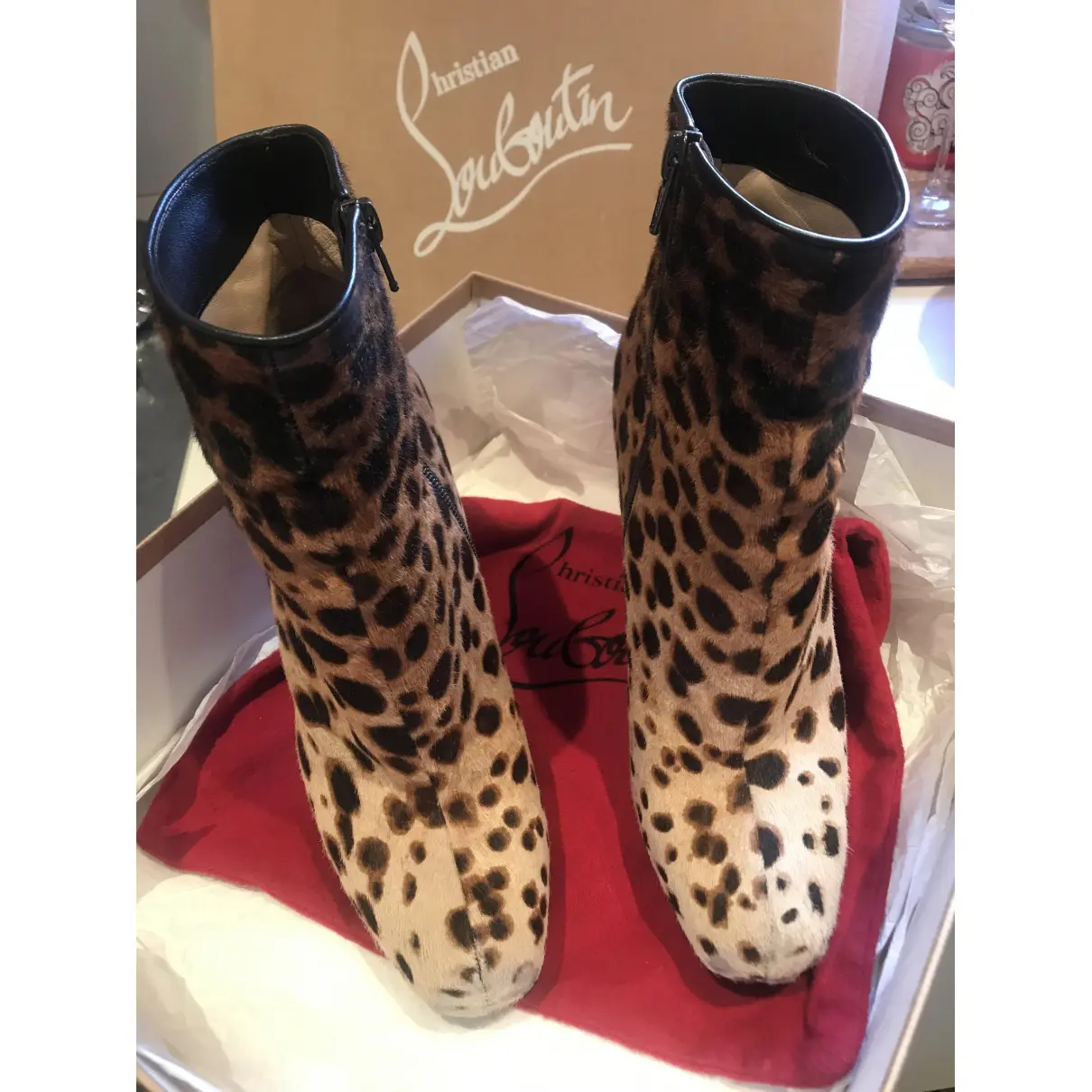 Pony-style calfskin ankle boots Christian Louboutin