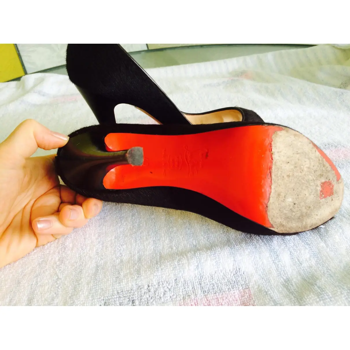 Buy Christian Louboutin Pony-style calfskin heels online
