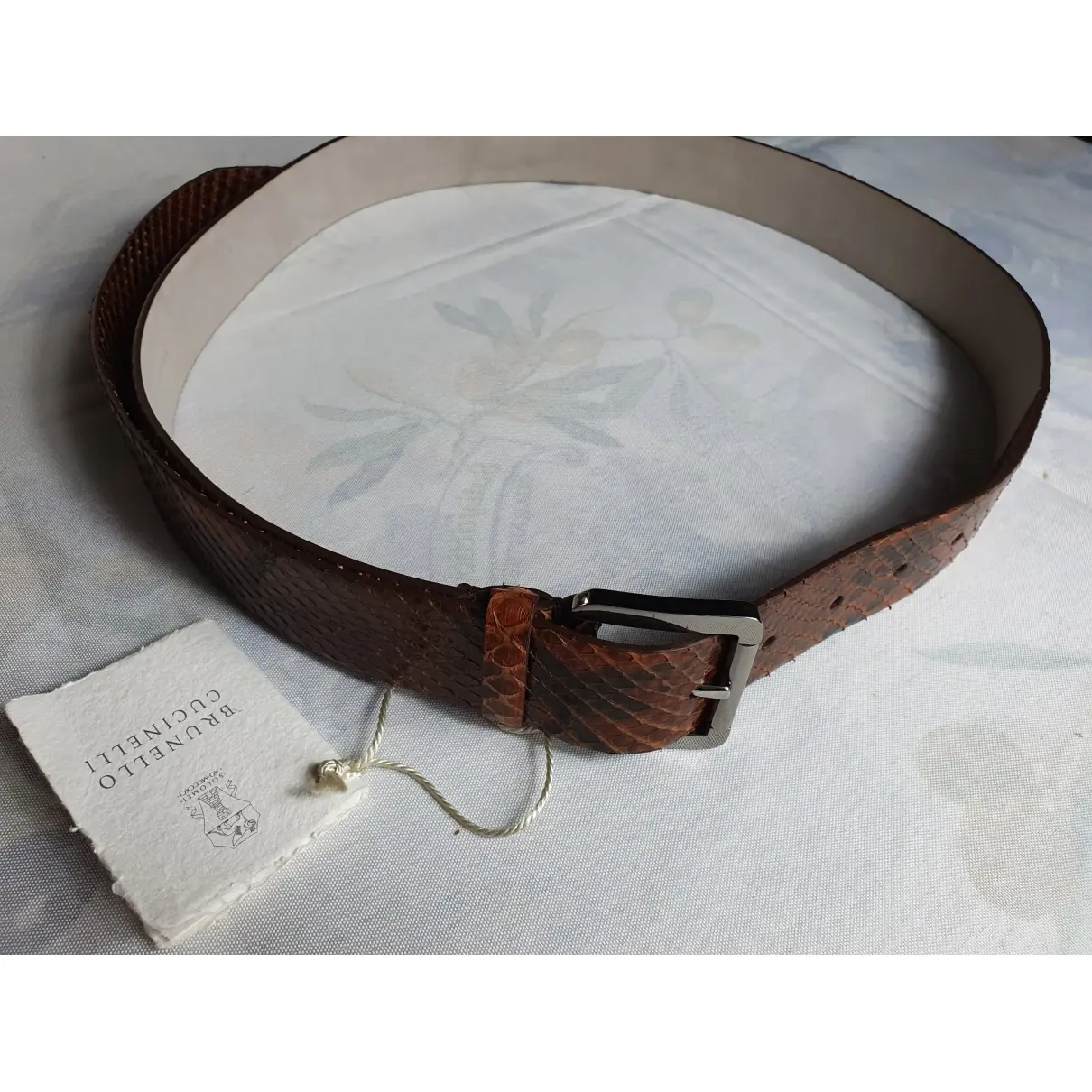 Buy Brunello Cucinelli Python belt online