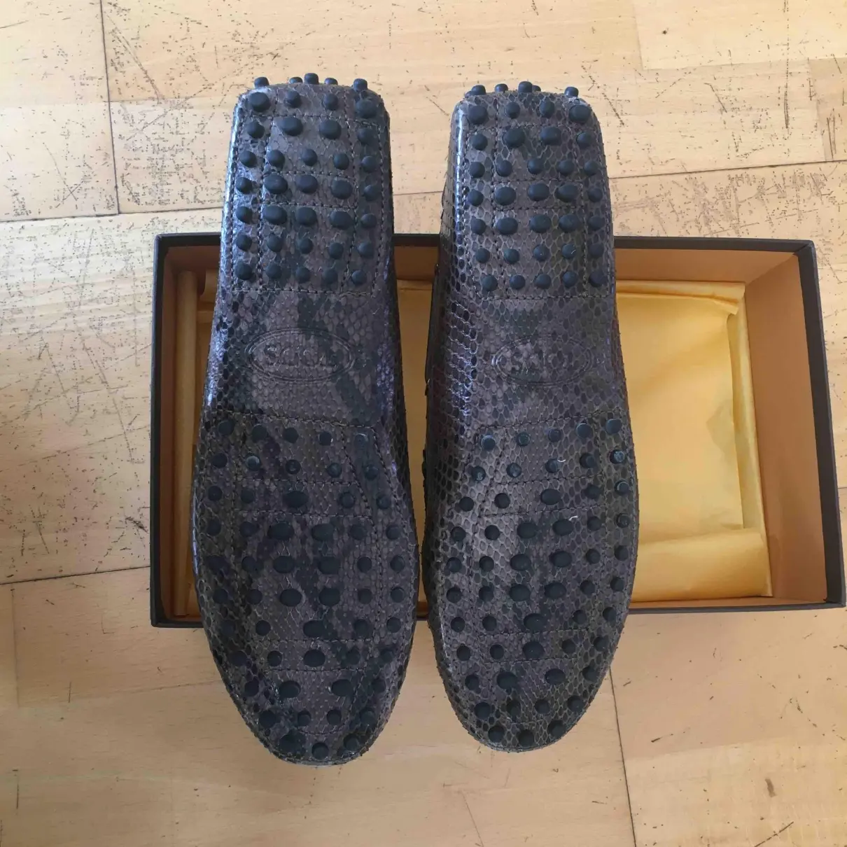Tod's Gommino python flats for sale