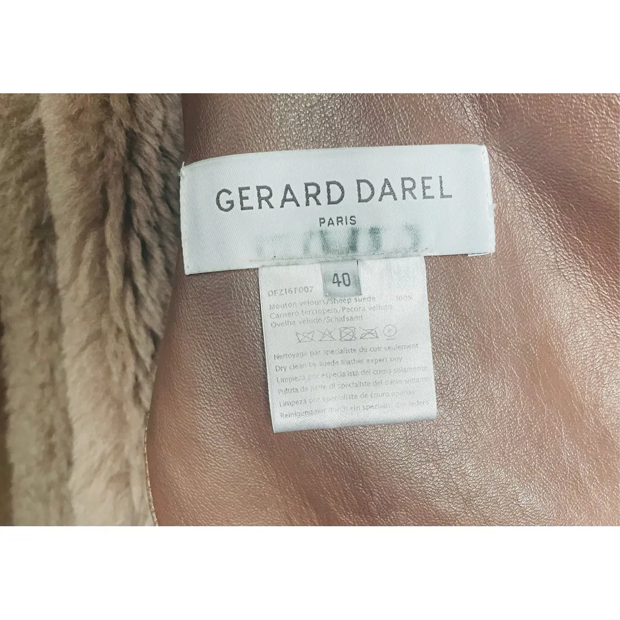 Shearling coat Gerard Darel