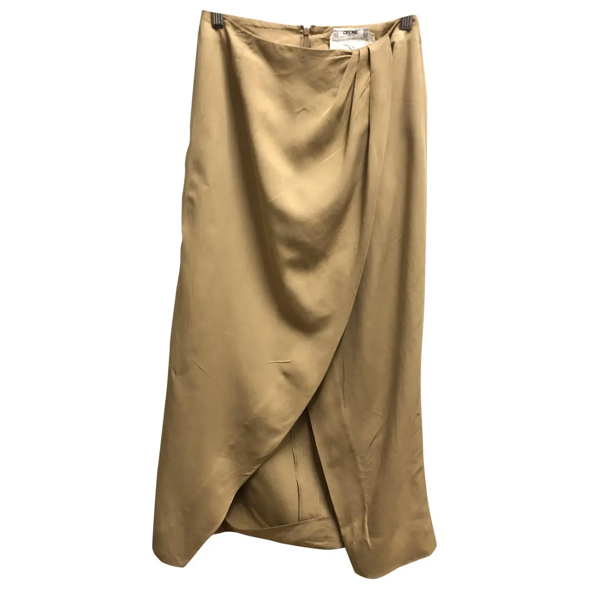 Silk mid-length skirt Celine - Vintage