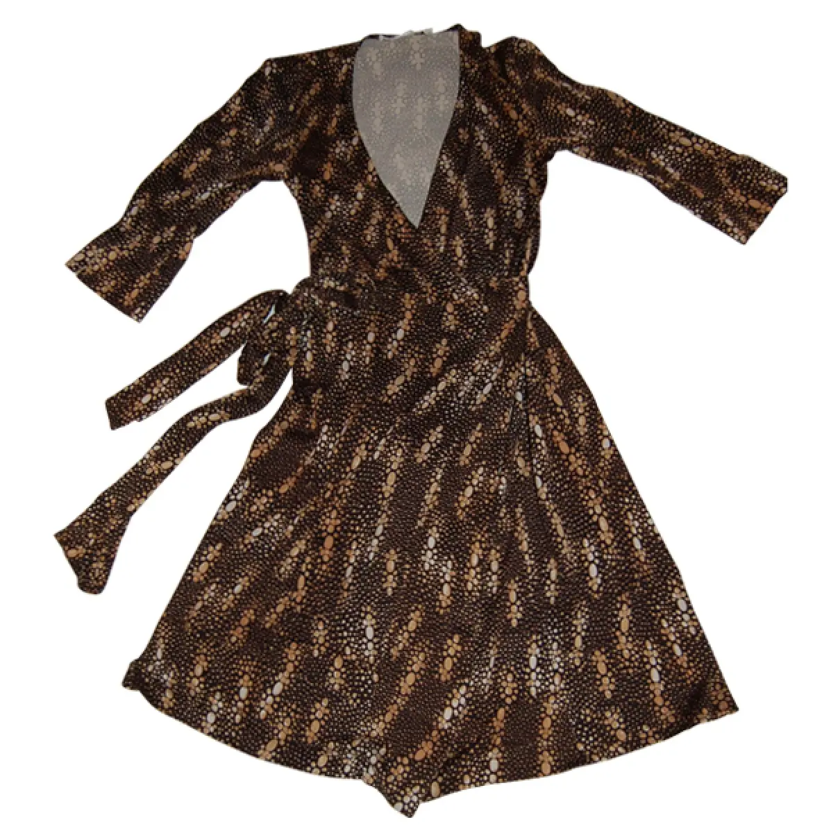 Brown Silk Dress Diane Von Furstenberg