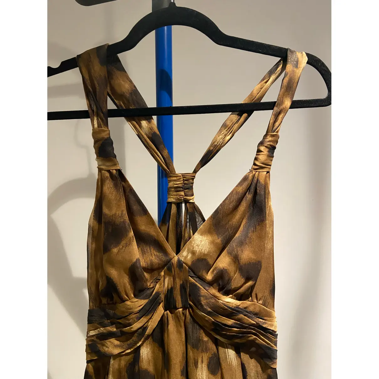 Silk maxi dress Massimo Dutti